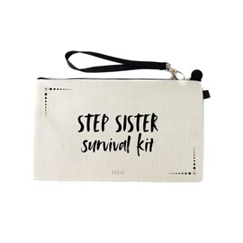 Gifts or Presents for Step Sisters, Step Sister Survival Kit, Novelty Bag for Cosmetic Makup Bags, Pencil Case, Travel Organiser Zipper Pouch - cb1778