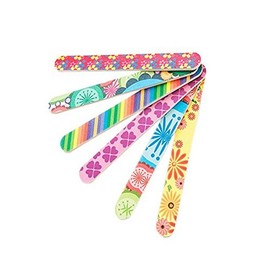 Colorful Printing Style Professional Double Sided Nail Files Emery Board Cosmetic Manicure Pedicure (10 Pcs)