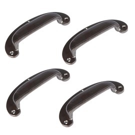 Hammer & Tongs Wide Lipped Cabinet Drawer Pull - W130mm x H50mm - Raw - Pack of 4 - Home Cupboard Door Knob Handles Screws Included