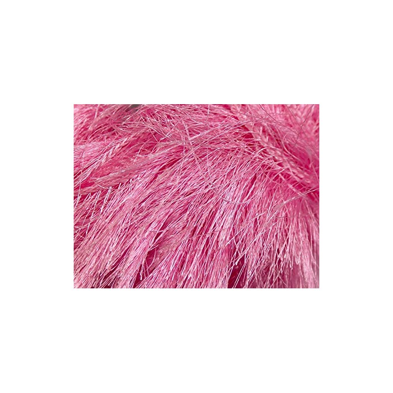 Pink Extra Long Eyelash Yarn Ice Luxurious Fun Fur 50gr