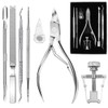 Ingrown Nails, MEOWMEE Cuticle Clippers 7 Pieces Cuticle Remover Kit
