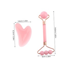 OATIPHO 1 Set Facial Roller and Set Handheld Massager for Skin Care Includes Roller Stick and Board Reduces Fine Lines and Improves Skin Texture for Beauty Routine