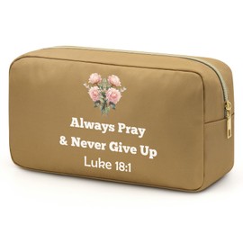Jielahua Religious Gifts for Women Makeup Bag Christian Gifts for Women Religious Faith Based Gifts Religious Encouragement Gifts For Mom Sister Friends Thanksgiving Inspirational Bible Verse Bag