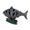 Shark Sculpture Hollowed Waterproof Resin Durable 7.3in Long 4.5in Wide