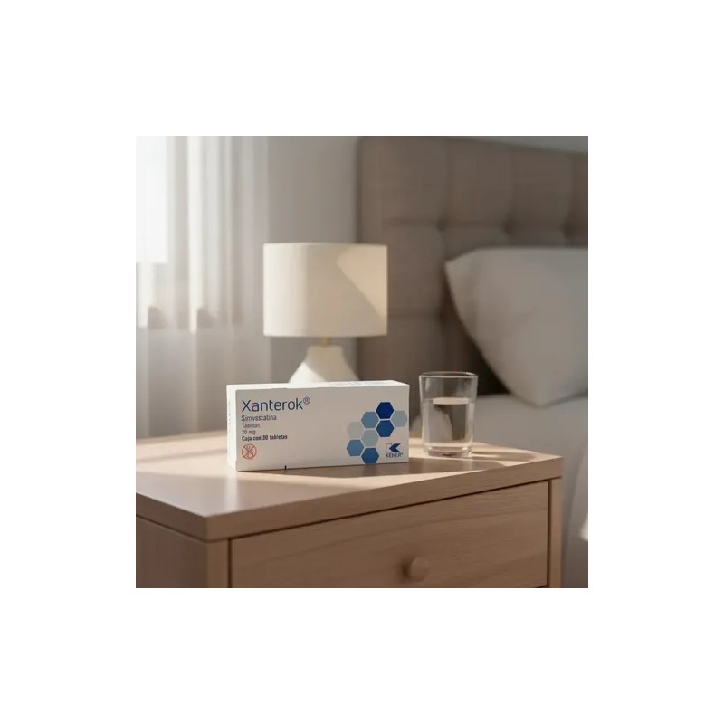 Xanterok Simvastatina 20 Mg Caja con 30 Tabletas Kener