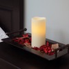 Flipo Pacific Accents Ivory Melted Wax 3-Inch by 6-Inch Pillar