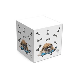 LUXPaper Rachael Hale Collection Sticky Note Cubes | 2 3/4" x 3" | English Bulldog Design | 2 Qty