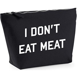 Hippowarehouse I don't eat meat printed make up cosmetic wash bag 18x19x9cm