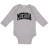 Merida Collegiate Long Sleeve Baby Infant One Piece Bodysuit 6