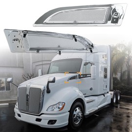 Sterlix Chrome Hood Grille for Kenworth T680 2013-2021 Side Air Intake Vent Grille Replacement Kenworth T680 Truck Accessories Right Passenger Side Air Intake Vent Grille (R)