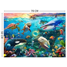 Puzzle 1000 Pieces, Adult Puzzle, A Challenging Puzzle, Puzzle Games for the Whole Family, Gifts for Women, Gifts for Men, Theme: Underwater Adventure