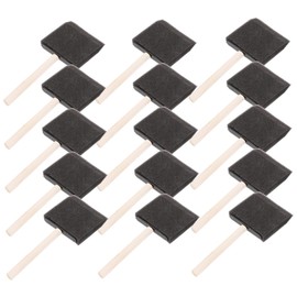 TOPPERFUN 16pcs Painting Sponge Brush Foam Paint Applicator Sponge Roller Brush Sponge Tool Sponge Doodle Brush Round Sponge Brush Doodle Brush Watercolor Sponge Wood