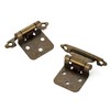 Home Expert 50 Pack (25 Pairs) Antique Brass Cabinet Hinges