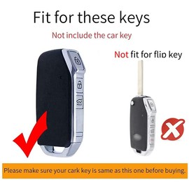 ontto Car Key Case Suitable for Kia Ceed CD Sportage 4 GT K3 K5 Optima Forte Soul Proceed Sorento NIRO Seltos 2019-2022 Remote Control TPU Key Cover Protective Key Fob 3 Button Grey
