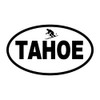 CafePress Tahoe Skier Oval Sticker Oval Car Bumper Sticker