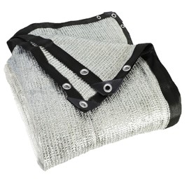 AIMFIKIOR 85% Heavy Duty Aluminum Foil Shade Cloth Mesh with Grommets Sun Block Fabric Sun Reflect Pet Shade for Garden Cover Canopy 13 ft x 20 ft