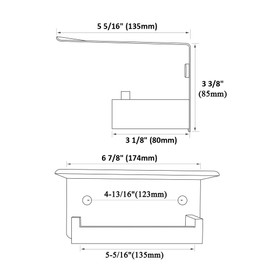 Toilet Paper Holder with Phone Shelf, Turn Left Direction, APLusee SUS 304 Stainless Steel Bathroom Tissue Roll Holder Storage Rack Brushed Nickel