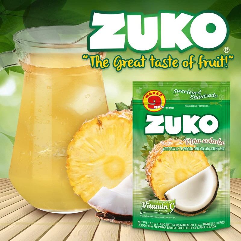 Zuko Pineapple Coconut Instant Powder Drink | Family Pack |