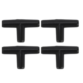 RATCHROLL 4 Pcs Plastic Hose Barb Fitting 5/16" T 3 Way Splicer Joint Black PP