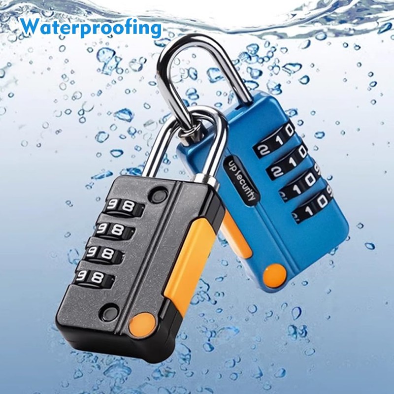 4pcs Locker Padlocks,Stylish Suitcase Locks with Code,Rustproof Luggage Locks for