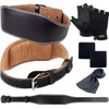 Gym Faja Lumbar Cinturón Levantar Peso Con Guantes,kit 6pcs