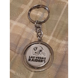 Team Sports America LAS VEGAS RAIDERS METAL SPINNER Keychain Key Chain