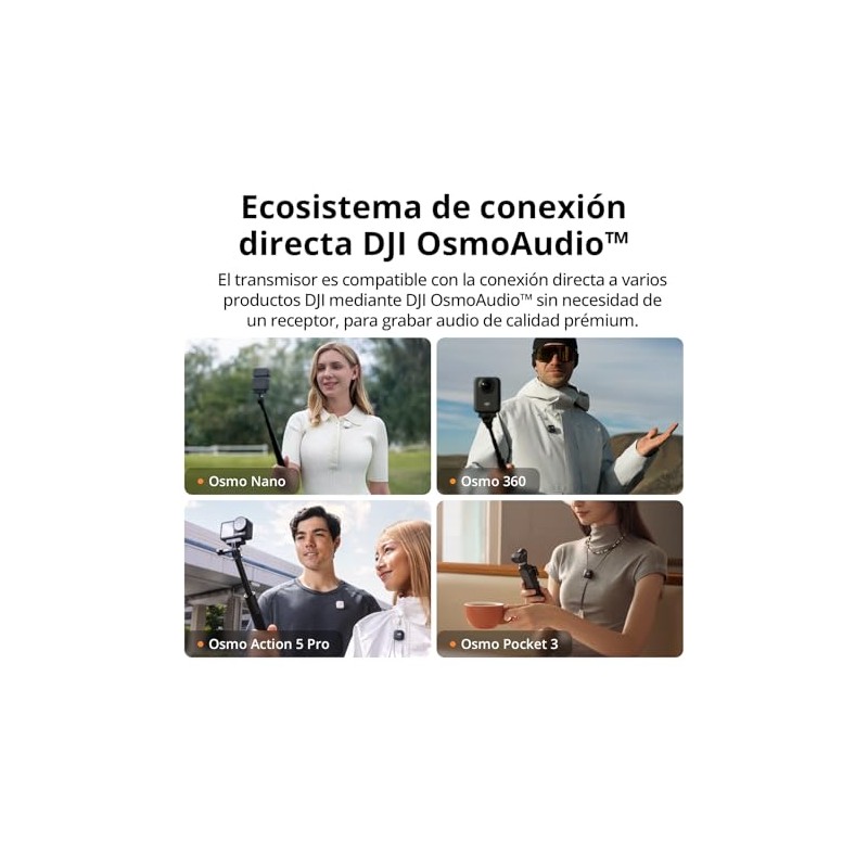 DJI Mic Mini Transm (Infinity Black), superligero, Sonido Lleno de