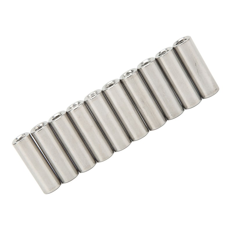 20Pcs M6 Female Thread Coupling Nut Practical Rustproof Stainless Steel