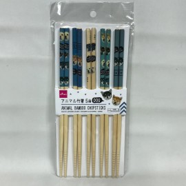 Daiso Japan Dog Puppy Chopsticks - Set of 5 Daiso Japan Kawaii Animal Bamboo Chopsticks