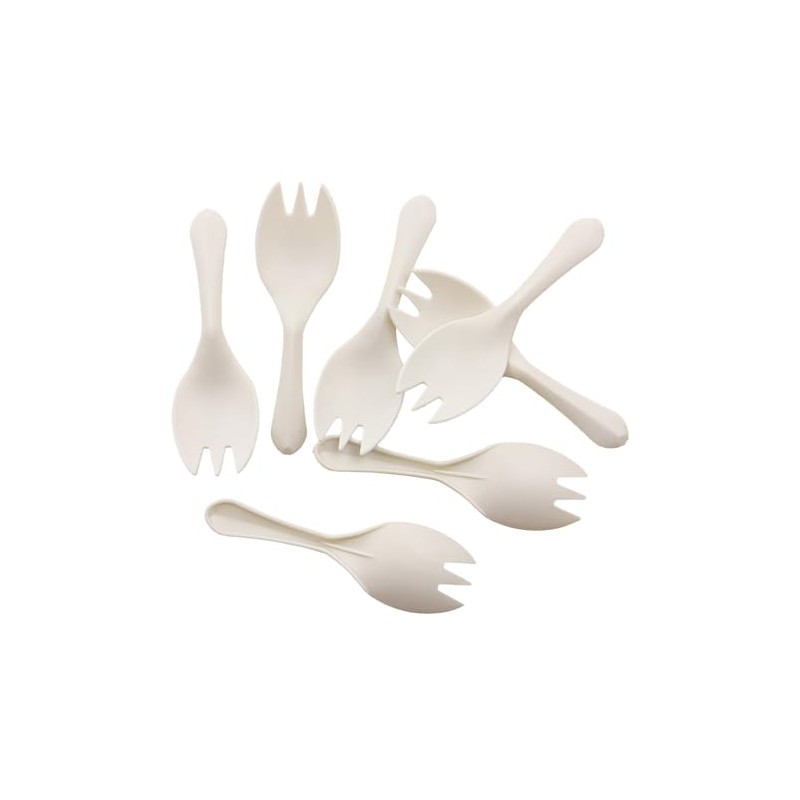 GreenWorks 1000 Count 3.3" Mini Cornstarch Tasting Sporks, Disposable Plant