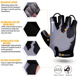 BOILDEG Cycling Gloves Bike Gloves Mountain Road Bike Gloves Anti-slip Shock-absorbing Pad Breathable Half Finger Bicycle Biking Gloves for Men & Women