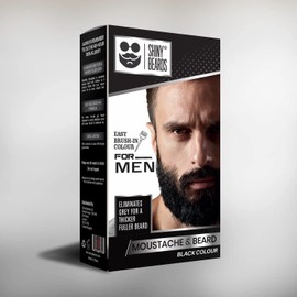 SHINY BEARDS- Beard Dye For Men- BLACK Colour- Eliminates Grey- UK Trusted Brand