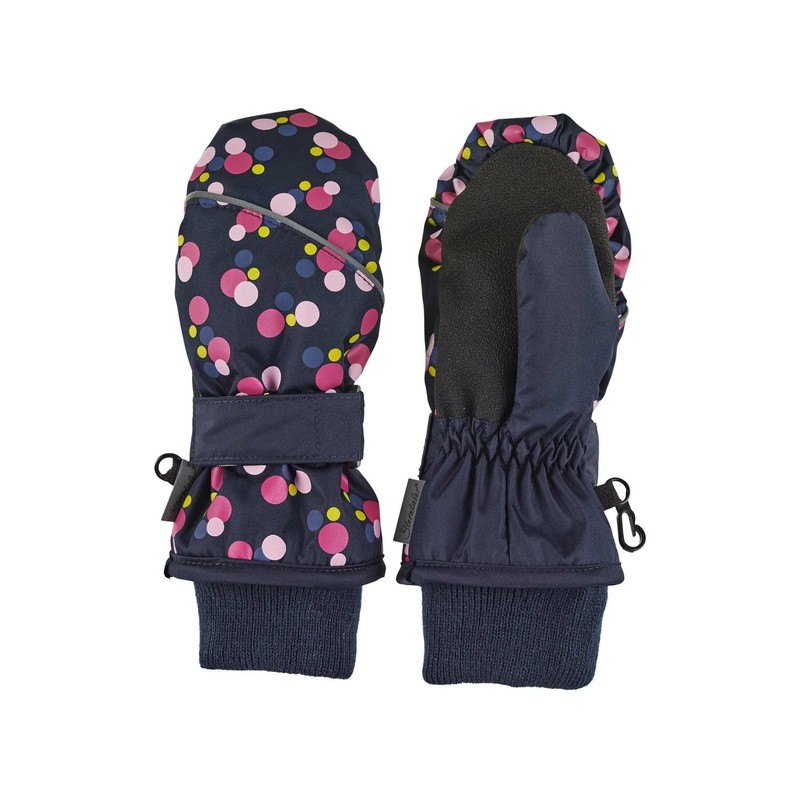 Sterntaler Baby Girl Dots Mittens, navy