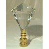 LAMP Finial-Stunning LEADED Crystal LAMP Finial-Clear Diamond/PB