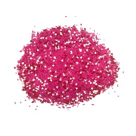Made with Love | Pink Decorette Sprinkles with White Hearts | 8 OZ Resealable Stand Up Bag | Valentine's Day Sprinkles | Topping for Decorating Baked Goods and Ice Cream