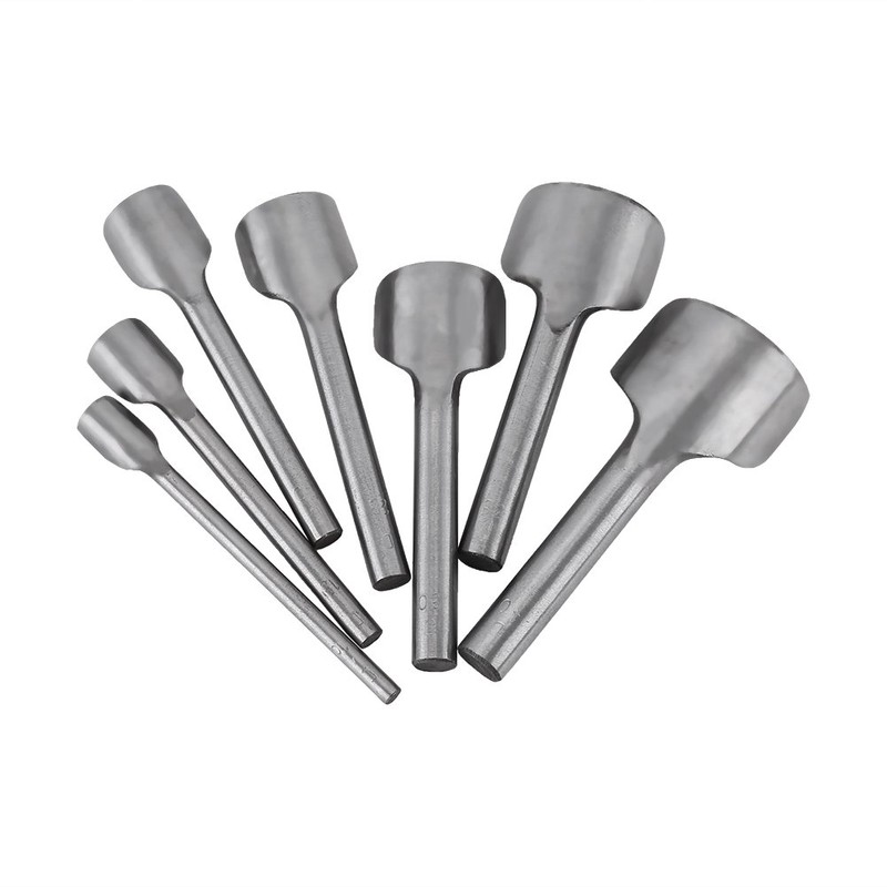 7 Pieces DIY Leather Craft Tools, Steel Leather Work Tools