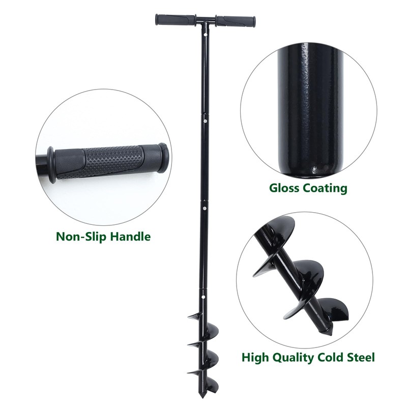 Patioer Post Hole Digger Manual 6" x 41" Garden Auger