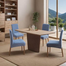 YUEANG Waterproof Dining Chair Covers, Chair Covers for Dining Room, Stretch Chair Covers Parsons Chair Slipcover, Removable, Washable for Dining Room Kitchen Chair Protector Cover