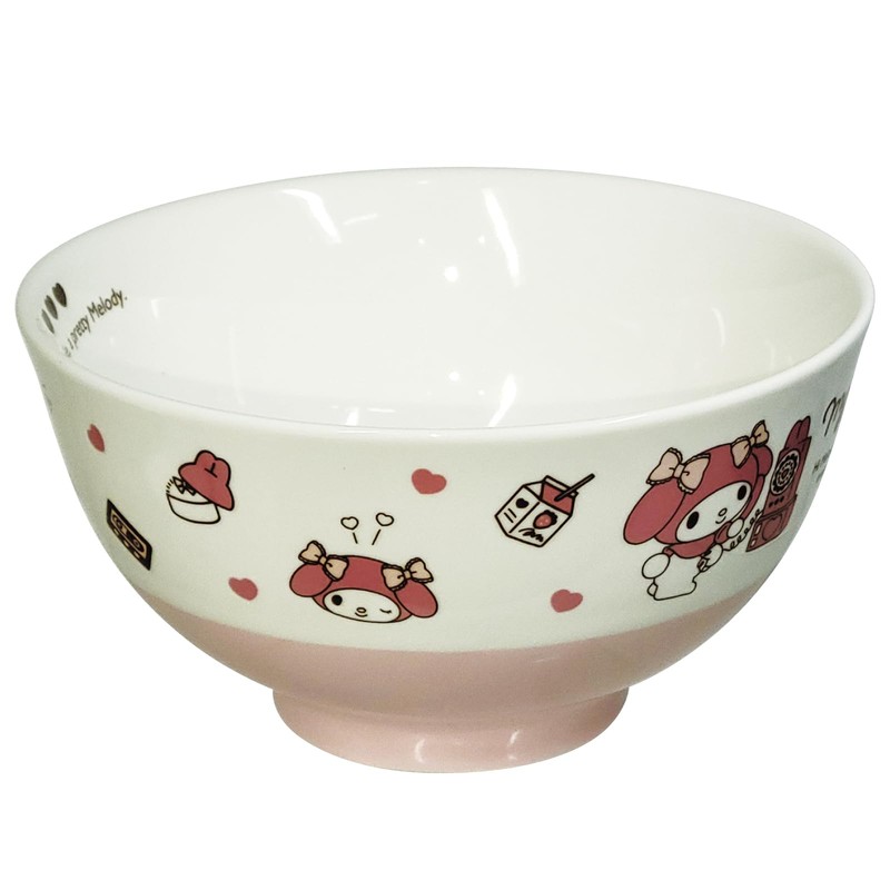 Sanrio My Melody Rice Bowl, Kawaii Ikomo My Melo, Pink,