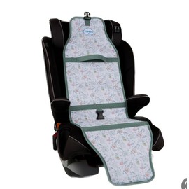 Cool Carats Car Seat Cooling Pad for Babies, Toddlers, and Kids - Comfortable and Durable Cooling Pad for Hot Summer Days - One Size Fits All, Floral Half White