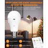 CordlessGlow 15W Rechargeable Light Bulbs with Remote, 3 Color Temperatures