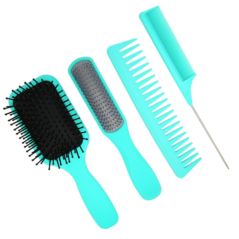 4Pcs Hair Brush Set Paddle Detangling Hair Brush Nine Rows