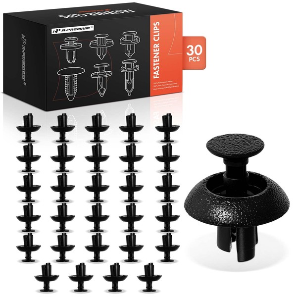 A-Premium 30PCS Nylon Engine Cover Grille Bumper Retainer Clips Push