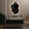 32"x 22" Irregular LED Bathroom Mirror with Lights,Cloud Smart LED