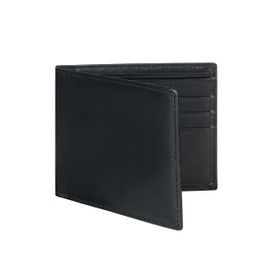 Awesometik Slim Minimalist 6 Slots Bifold Leather Wallet For Mens | RFID Blocking | 2 Currency Slots | 2 Hidden Slots | Classic Wallet for Men | Gift For Him (Black)