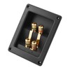 4 Copper Binding Post Terminal Cable Connector Speaker Terminal Box