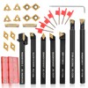 Indexable Lathe Turning Tool 21Pcs Kit 3/8'' 10mm Shank 7Pcs