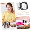 DOITOOL 4pcs Transparent Zippered Makeup Organizer Bags Clear Pouches Double