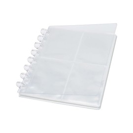 Mogoostry Clear Discbound Album Sheet Protectors 8 Discs 3 x 4 Inch 4 Pockets Inner Page Plastic Protective Sleeves Organizer