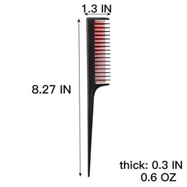 LLTGMV Triple Teasing Comb for Women Hair Combs for Fine Hair Styling Sectioning 8.27 IN